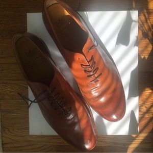 Cole Haan Men’s Gramercy Wholecut Oxford Dress Shoe size 12 British Tan